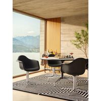 Eames Plastic DAL RE Dining Chair Mohnrot/ Chrom