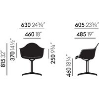 Eames Plastic DAL RE Dining Chair Mohnrot/ Chrom
