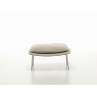 Slow Fauteuil & Ottoman Beige/ Crème/ Chroom