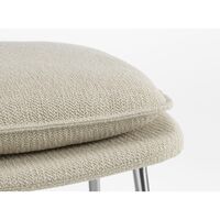 Slow Fauteuil & Ottoman Beige/ Crème/ Chroom