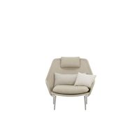Slow Fauteuil Flocca 0650/ Beige 02/ Chroom