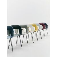 Layout 211 Dining Chair With Armrests Biscotti/ Black