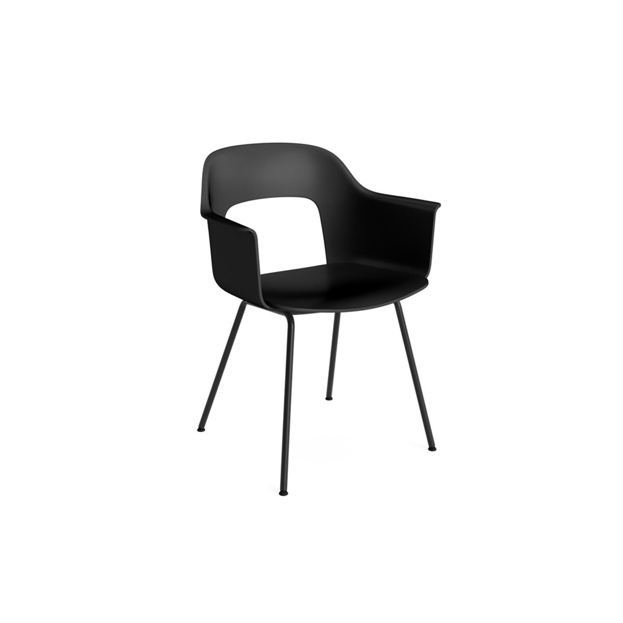 Chaise de salle à manger Layout 211 avec accoudoirs Noir