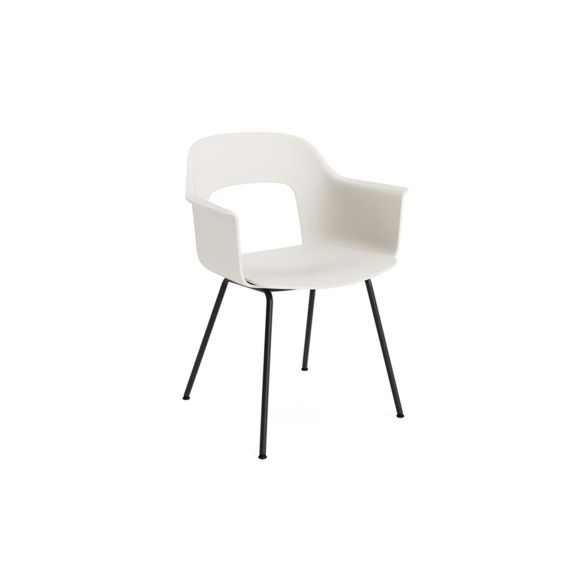 Layout 211 Dining Chair With Armrests Cream White/ Black