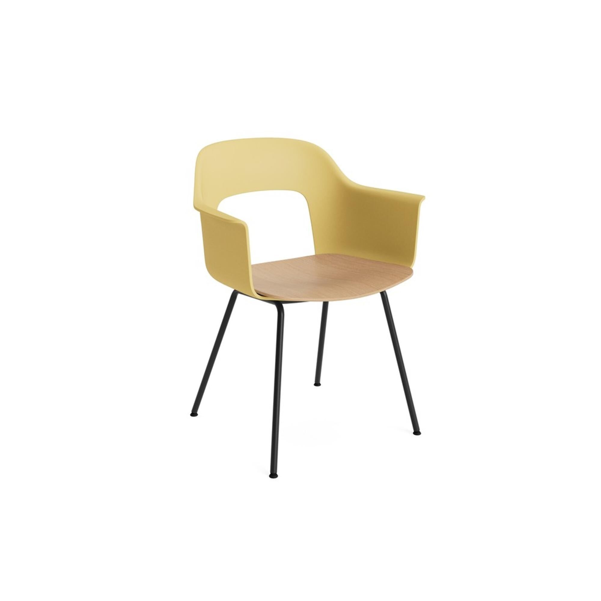 Layout 212 Spisestol med Armlener Biscotti/ Sort/eik
