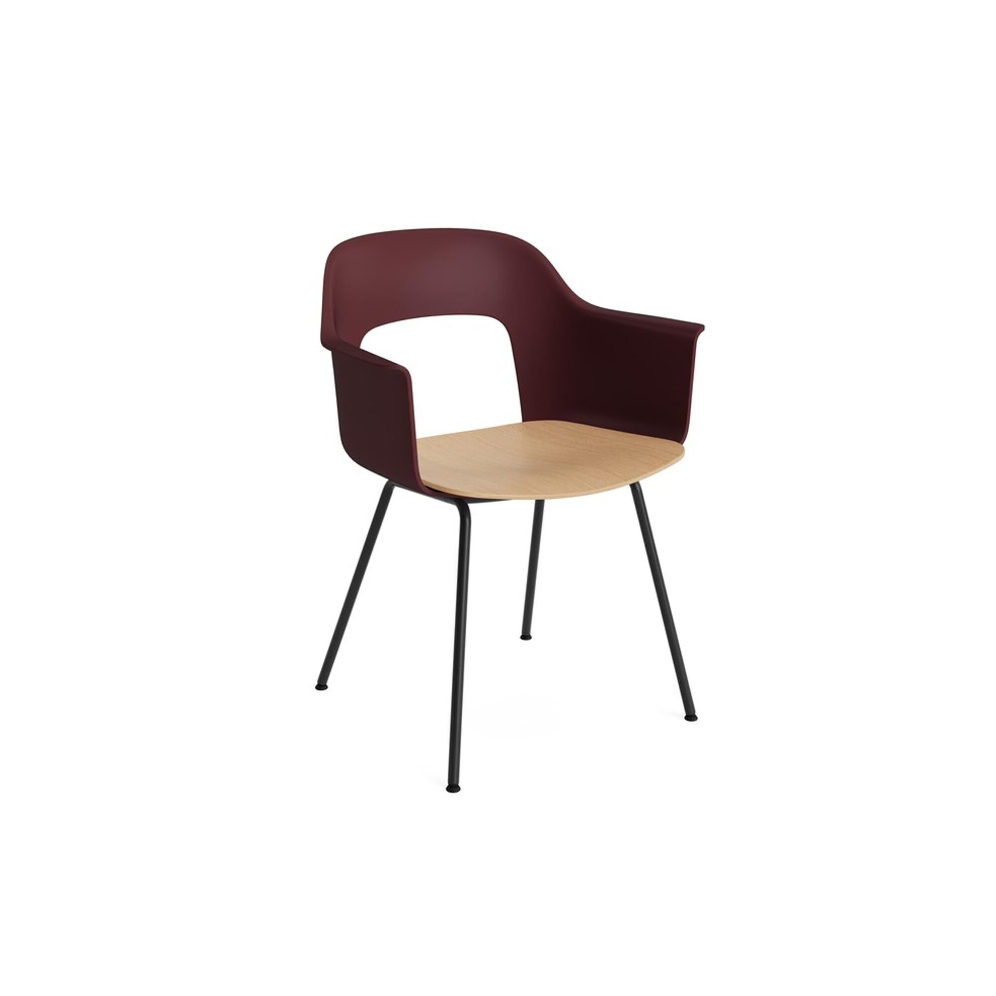 Layout 212 Spisestol med Armlener Bordeaux/ Sort/eik