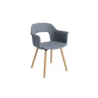Sedia da Pranzo Layout 224 con Braccioli Impiallacciata 733/rovere