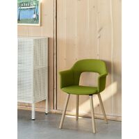 Sedia da Pranzo Layout 224 con Braccioli Impiallacciata 733/rovere