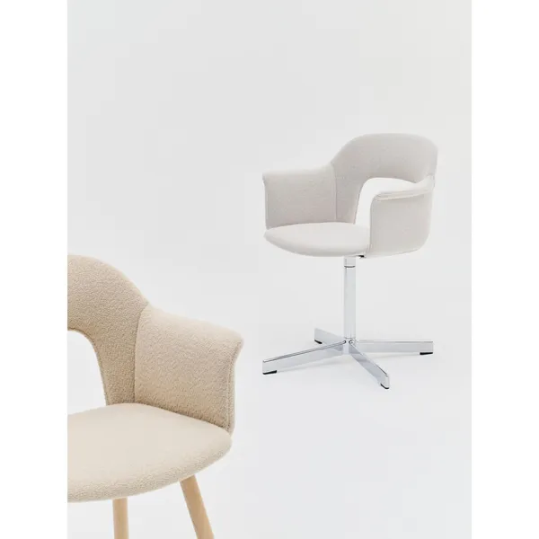 Layout 234 Dining Chair With Armrest & Swivel Hallingdal 220/ Aluminum