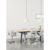 Layout 234 Dining Chair With Armrest & Swivel Turf Sand/ Aluminum