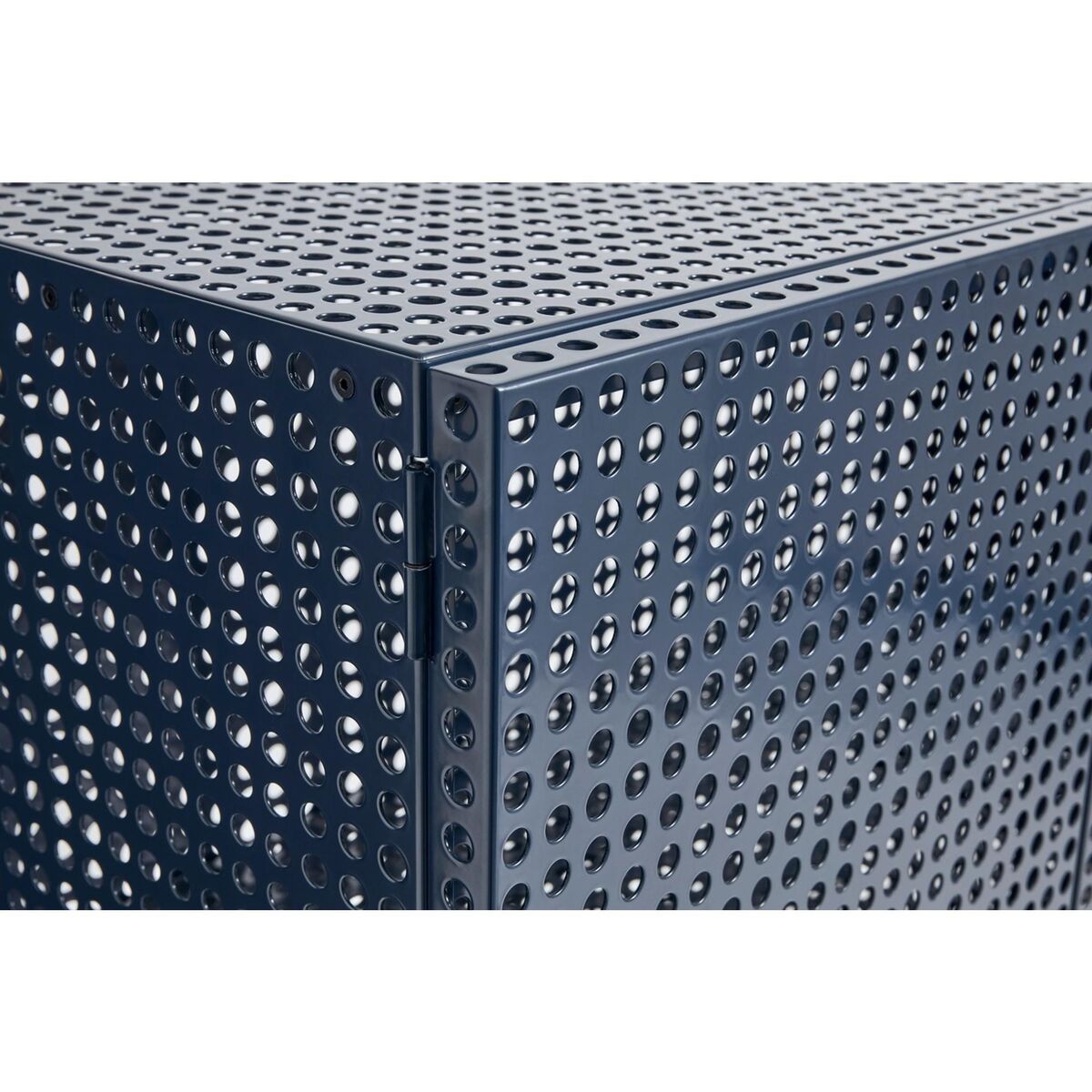 Perforierter Schrank Groß Stahlblau