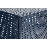 Perforierter Schrank Groß Stahlblau