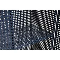 Perforierter Schrank Groß Stahlblau