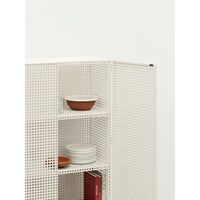 Perforierter Schrank Groß Stahlblau
