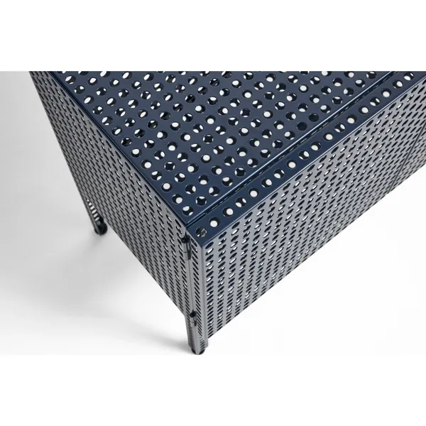 Perforated Cabinet Small Steel Blue
