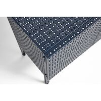 Wandschrank mit Lochmuster, Klein, Stahlblau