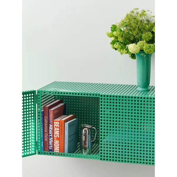 Perforated Wall Cabinet Small Wine Red