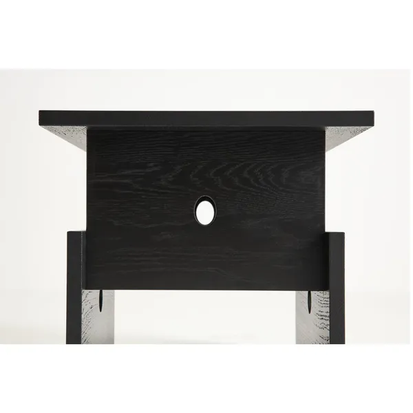 Wood Box Coffee Table Black Oak