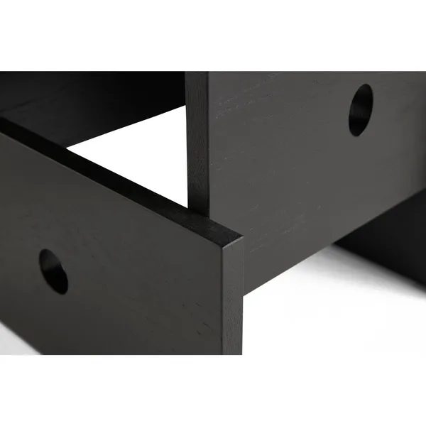 Wood Box Coffee Table Black Oak