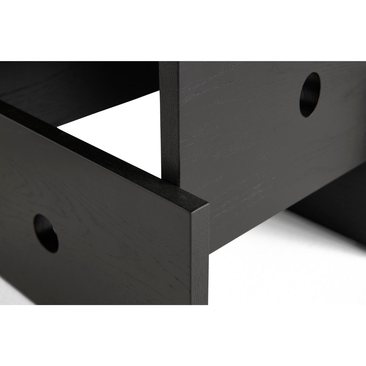 Wood Box Couchtisch Schwarz Eiche