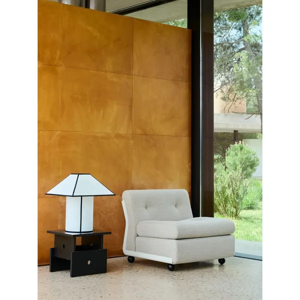 Ava Pyramid Table Lamp 45 White