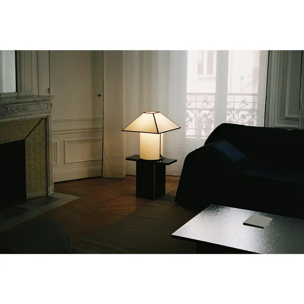 Ava Pyramid Table Lamp 45 White