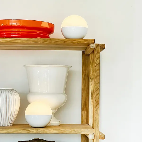 Alba Tragbare Lampe, 2 Stück, Glänzend Weiß