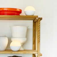 Alba Tragbare Lampe, 2 Stück, Glänzend Weiß