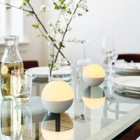 Alba Tragbare Lampe, 2 Stück, Glänzend Weiß