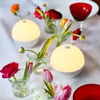 Alba Tragbare Lampe, 2 Stück, Glänzend Weiß