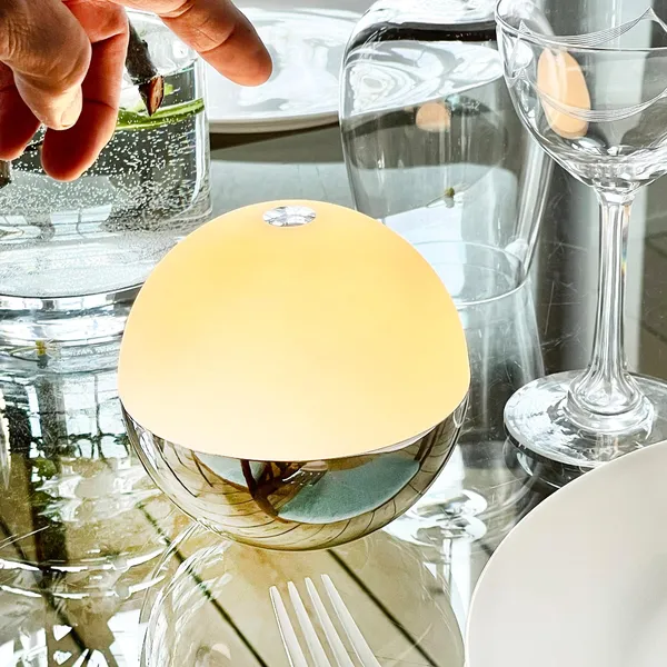 Alba Tragbare Lampe, 2 Stück, Chrom