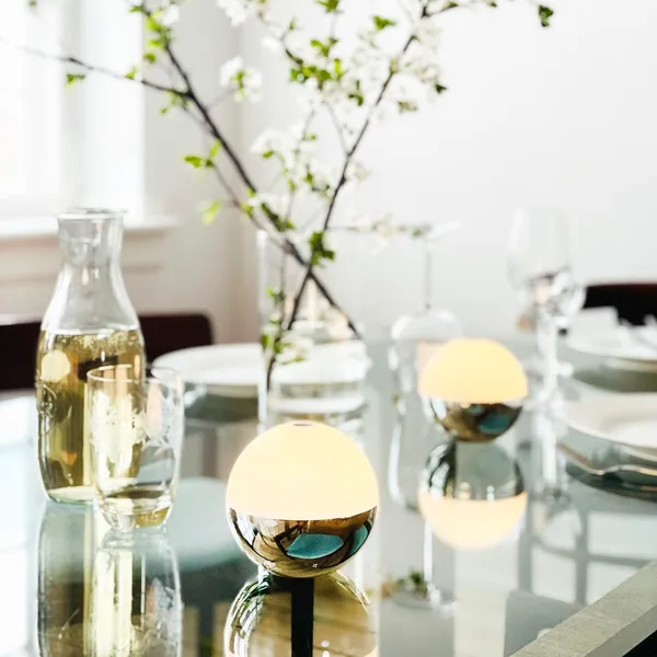 Alba Tragbare Lampe, 2 Stück, Chrom