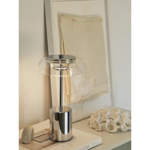 Blossi Portable Lamp Mini Chrome/ Clear