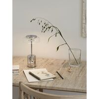 Blossi Portable Lamp Mini Chrome/ Clear