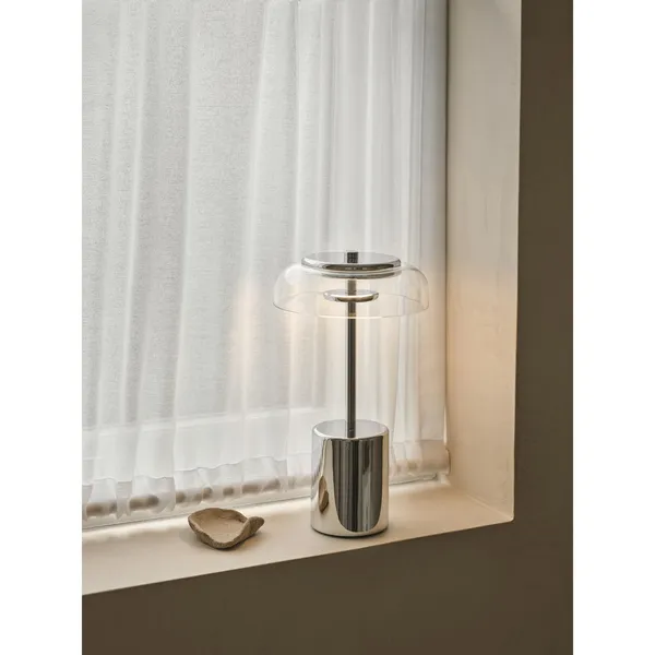 Blossi Portable Lamp Mini Chrome/ Clear
