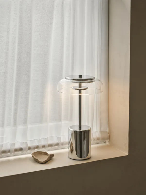 Blossi Mini-Taschenlampe, Chrom/ Klar