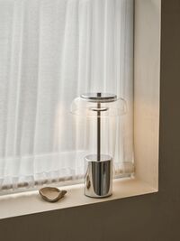 Blossi Mini-Taschenlampe, Chrom/ Klar