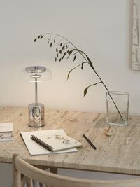 Blossi Mini-Taschenlampe, Chrom/ Klar
