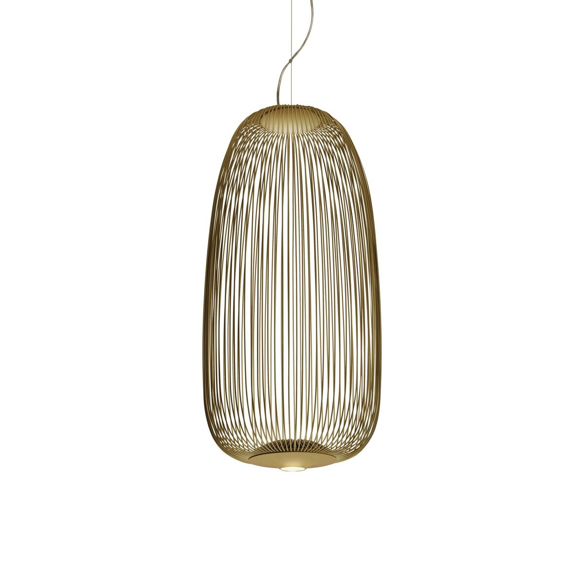 Spokes 1 Taklampa med LED Guld