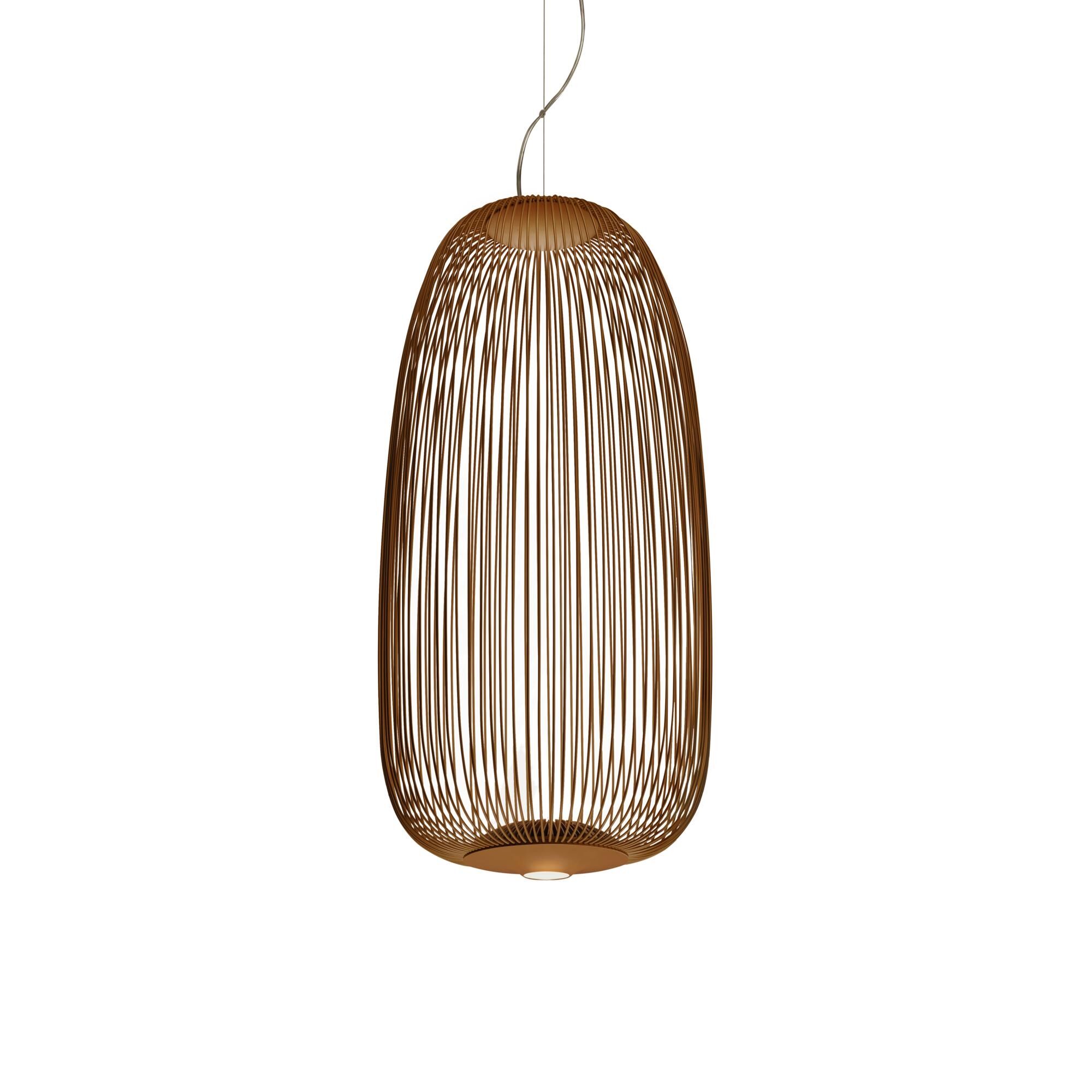 Spokes 1 Taklampe med LED Kobber
