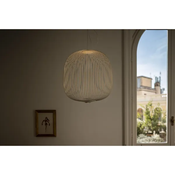 Spokes 2 Midi Pendelleuchte mit LED Schwarz
