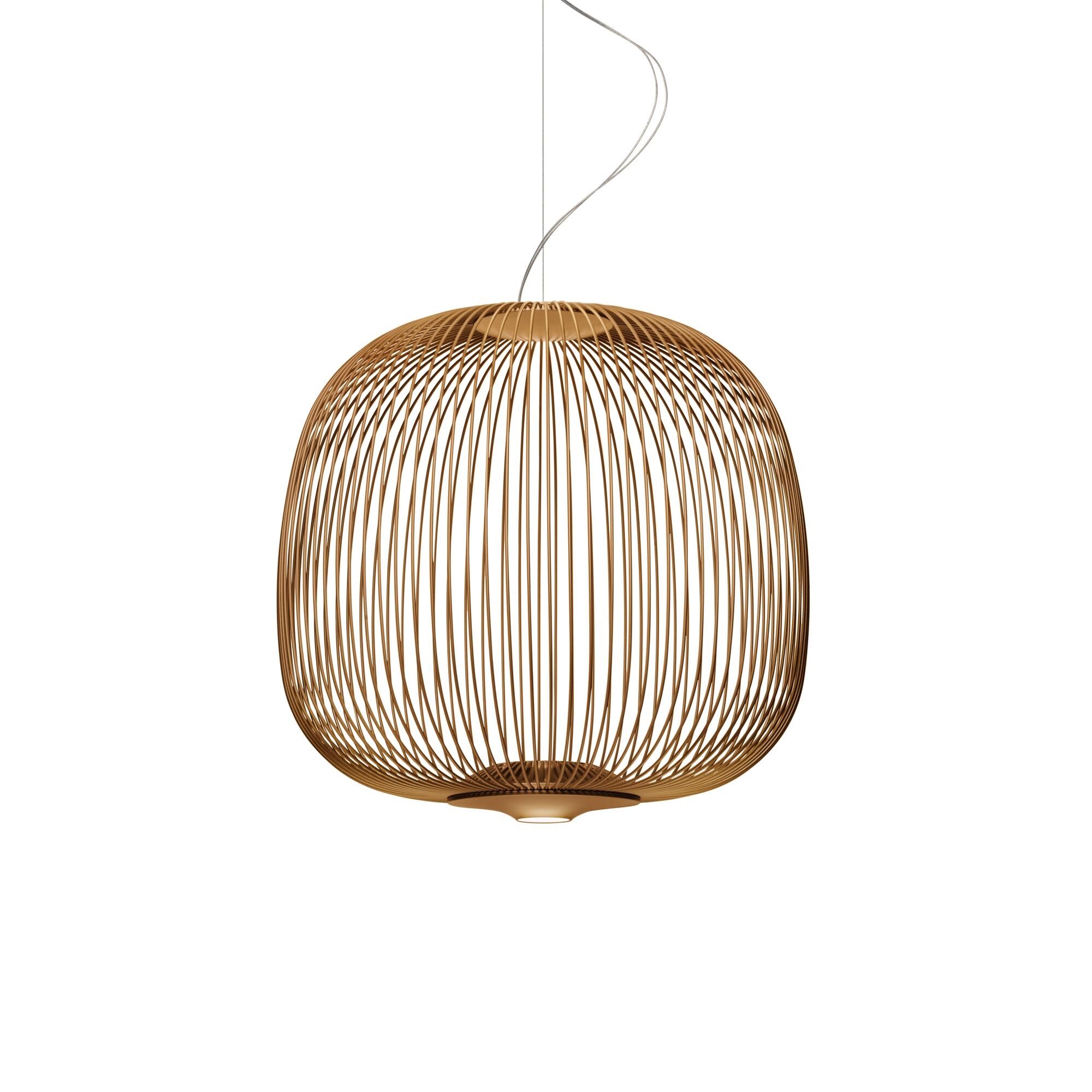 Spokes 2 Midi Taklampa med LED Koppar