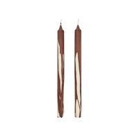 Drip Candle Set van 2 Donkere Chocolade