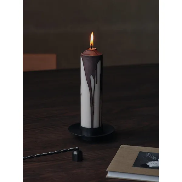 Drip Pillar Candle H2O Dunkle Schokolade