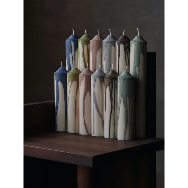Drip Pillar Candle H2O Dunkle Schokolade