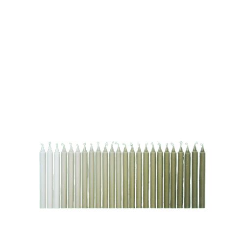 Ombre Candles Set of 24 Khaki