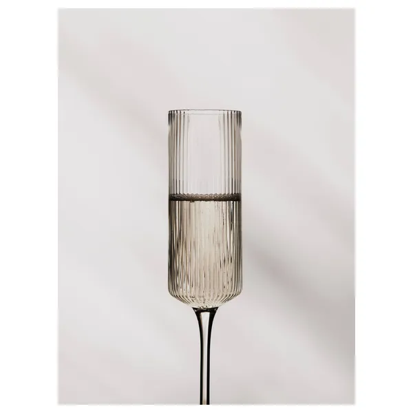 Ripple Champagne Glass 15cl Set of 2 Clear