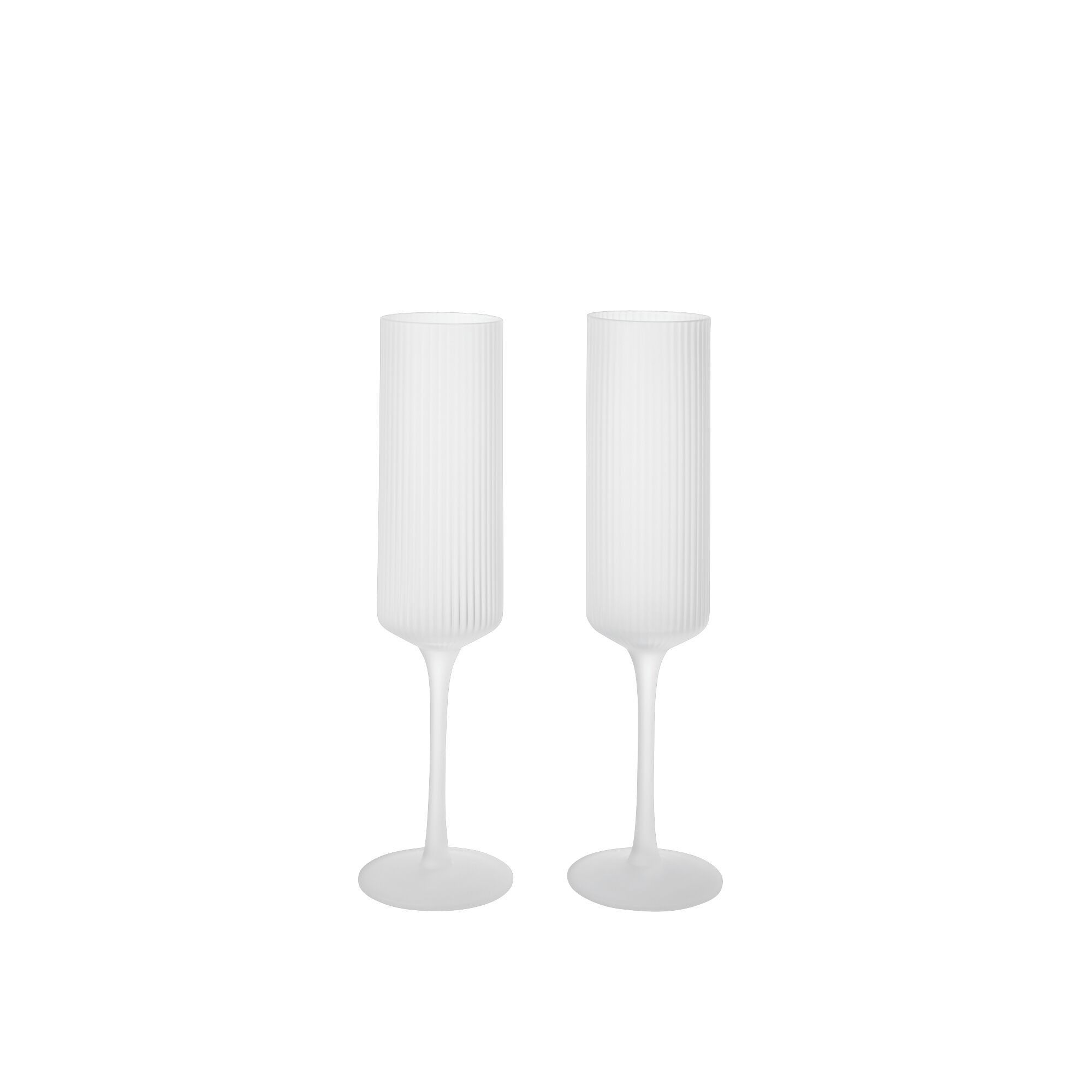 Lot de 2 Flûtes à Champagne Ripple 15 Cl, Glacé
