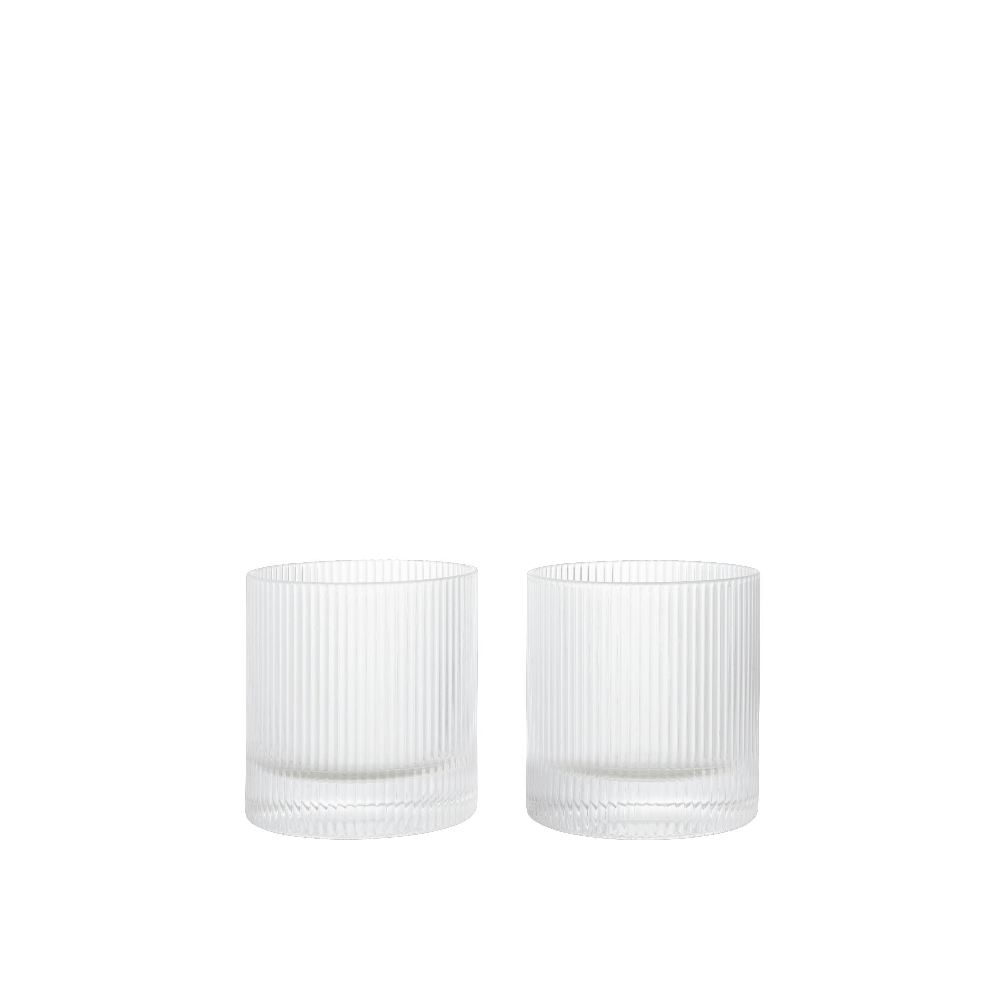 Ripple Tumbler Glas 25cl 2er-Set Klar