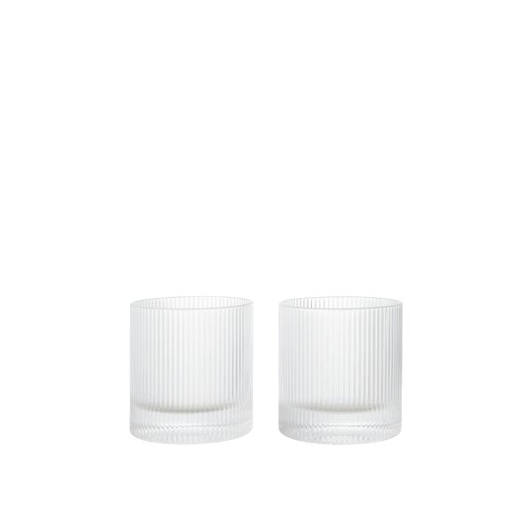 Ripple Tumbler Glass 25cl Set of 2 Clear